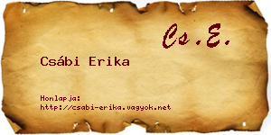 Csábi Erika névjegykártya
