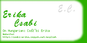 erika csabi business card